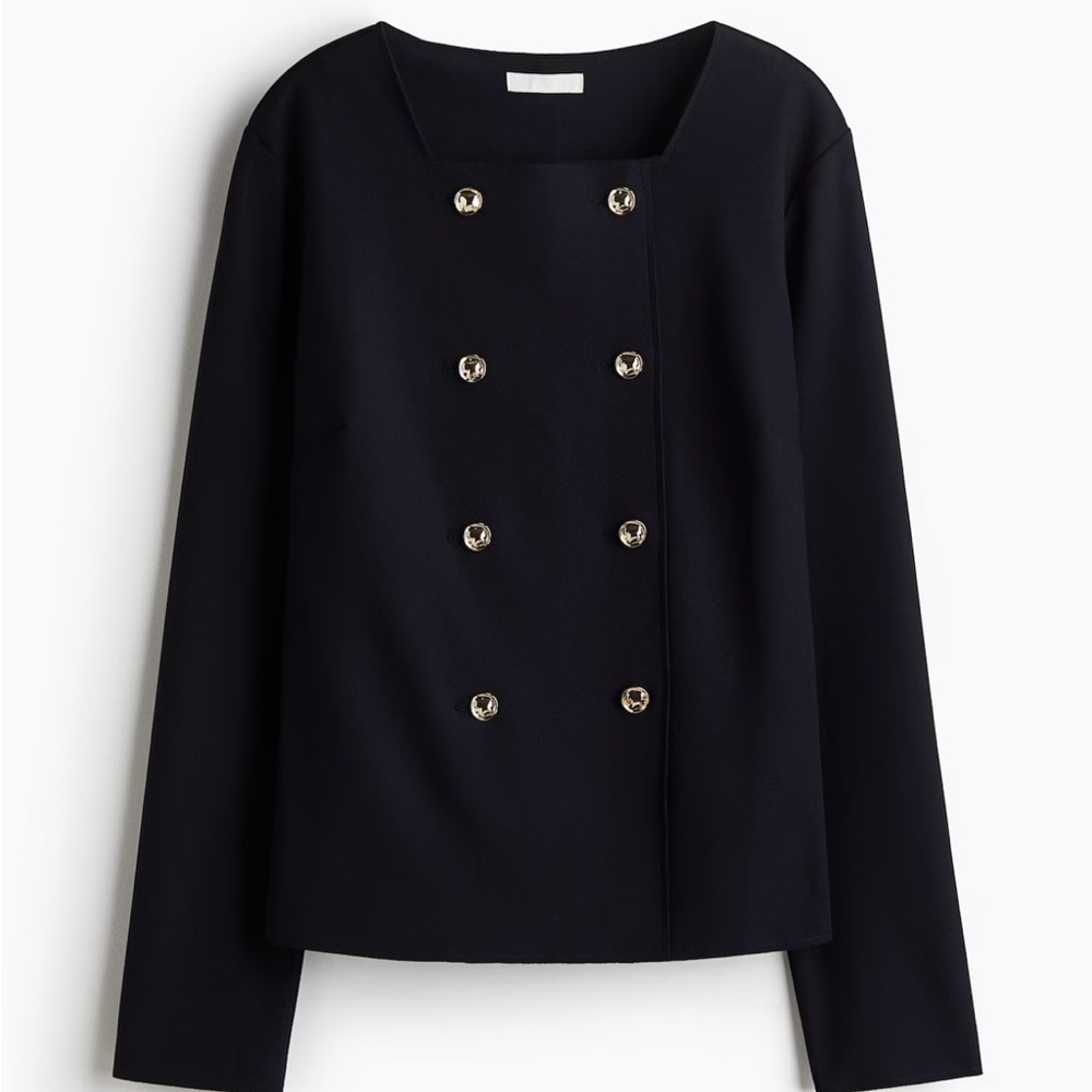 H&M crepe military blazer jacket XXS